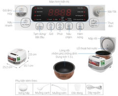 Nồi cơm cao tần Tefal 1.5 lít RK808168 _ Hàng chính hãng