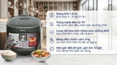 Nồi cơm cao tần Tefal 1.8 lít RK818A68 _ Hàng chính hãng