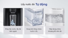 Tủ lạnh Samsung Inverter 635 lít Side By Side RS64R5301B4/SV