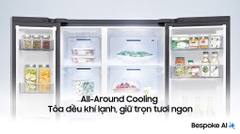 Tủ lạnh Samsung Inverter 635 lít Side By Side RS70F65K2FSV