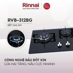 Bếp Gas Âm Rinnai RVB-312BG