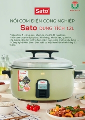 Nồi cơm điện công nghiệp 12 lít Sato Q12