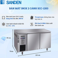 Bàn Mát Inox Sanden 300 Lít SCC-1203
