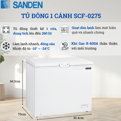 Tủ Đông Sanden 260 Lít SCF-0275