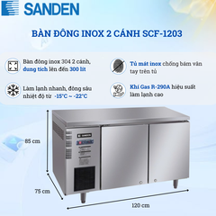 Bàn Đông Inox Sanden 300 Lít SCF-1203