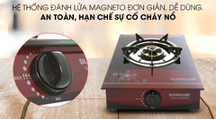 Bếp gas dương Inox Sunhouse SHB212KG