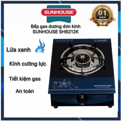 Bếp gas dương đơn kính họng thường SUNHOUSE SHB212KT
