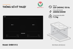 BẾP ĐÔI ĐIỆN TỪ SUNHOUSE SHB81012