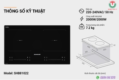 BẾP ĐÔI ĐIỆN TỪ SUNHOUSE SHB81022