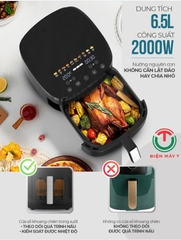 NỒI CHIÊN KHÔNG DẦU 6.5L SUNHOUSE SHD4092