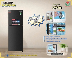 Tủ lạnh Sharp Inverter 247 lít SJ-X270V-DG