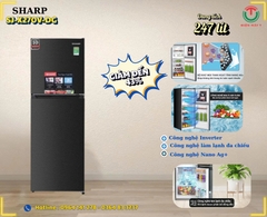 Tủ lạnh Sharp Inverter 247 lít SJ-X270V-DG