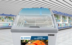 Tủ Đông Cửa Lùa Kính Cong Sanden 152 Lít SNC-0155