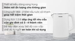 Bình đun siêu tốc TOSHIBA KT-15DS1PV