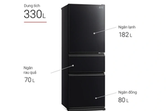 Tủ lạnh Mitsubishi inverter 330 Lít MR-CGX41EN-GBK-V (Màu đen)
