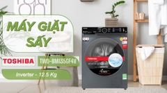 Máy giặt sấy Toshiba Inverter giặt 12.5 kg - sấy 8 kg TWD-BM135GF4V(MG)