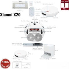 Robot hút bụi lau nhà Xiaomi Vacuum X20 US - Hàng chính hãng