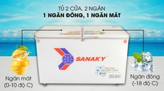 TỦ ĐÔNG MÁT SANAKY INVERTER 280 LÍT VH-4099W3 ĐỒNG (R600A)