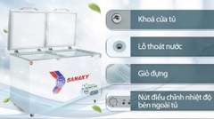 TỦ ĐÔNG MÁT SANAKY INVERTER 365 LÍT VH-5699W3 ĐỒNG (R600A)