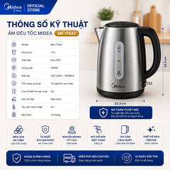 Ấm đun siêu tốc Midea MK-17SA2 - 1.7 lít