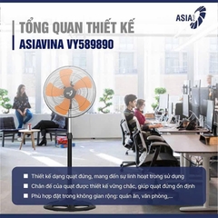 Quạt đứng bán công nghiệp ASIAVINA VY589890 Đen