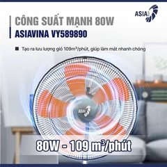 Quạt đứng bán công nghiệp ASIAVINA VY589890 Đen