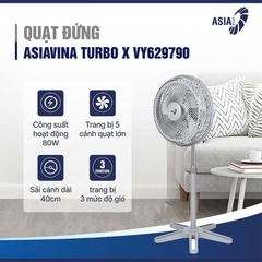 Quạt đứng Asiavina Turbo X VY629790 Xám