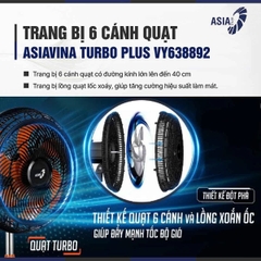 Quạt lửng ASIAVINA Turbo Plus VY638892