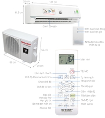 Máy lạnh Sharp Inverter 2 HP AH-XP18WMW