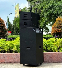Loa kéo Array Nanomax Pro-218D Bass Đôi 50cm kèm 2 micro