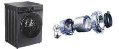 Máy giặt sấy Toshiba Inverter giặt 10.5 kg - sấy 7 kg TWD-T21BU115UWV(MG)