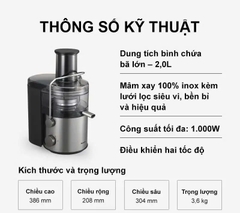 Máy ép trái cây/xay sinh tố Panasonic MJ.CB800SRA
