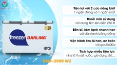 Tủ Đông/ Mát 2 Ngăn Darling 370 lít DMF-3999 W2