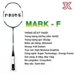 Vợt Cầu Lông Pride MARK-F 1 khung vợt 1 túi [Chính hãng][bảo hành 3T]