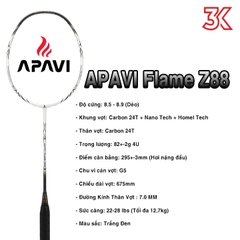 Vợt cầu lông Apavi Flame Z88 1 khung vợt 1 túi [Chính hãng][bảo hành 3T]