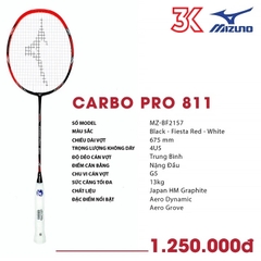Vợt cầu lông Mizuno Carbo Pro 811 1 Khung vợt 1 Túi [Chính hãng] [Ảnh thật] [Có bảo hành] [Có sẵn]