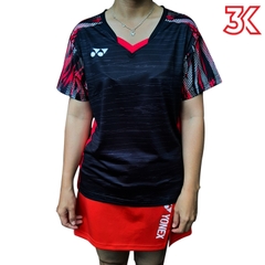 Áo cầu lông Yonex Nam Nữ Mẫu 3K04 Đen 1 Áo [Free Ship] [Ảnh thật]