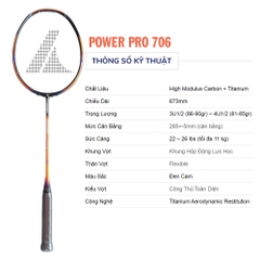 Vợt cầu lông ProKennex POWER PRO 706 1 vợt 1 túi