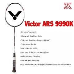 Vợt cầu lông Victor ARS 9990K 1 Khung vợt 1 Túi [Chính hãng][Có bảo hành 2 T]