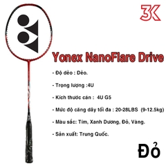 Vợt cầu lông Yonex NanoFlare Drive 1 Khung vợt 1 Túi [Chính hãng] [Ảnh thật] [BH 3 Tháng] [Có sẵn]