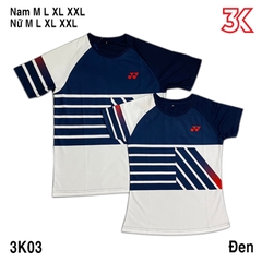 Áo cầu lông Yonex Nam Nữ 2 màu Đen Xanh Mẫu 3K03 2022 1 Áo