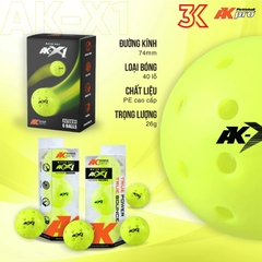 Bóng Thi Đấu Pickleball AK-X1 (hộp 3 quả)