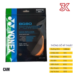 Dây Cước Căng Vợt Yonex BG 80 Power [Chính Hãng]