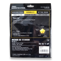 Dây đan vợt cầu lông Yonex BG65 TITANIUM 1 bộ