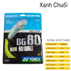 Dây đan vợt cầu lông Yonex BG 80 1 bộ