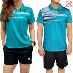 Áo cầu lông VICTEC cổ bẻ  Nam Nữ mẫu AVT18 Xanh ngọc