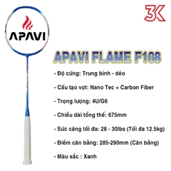 Vợt Cầu Lông APAVI FLAME F108 1 khung vợt 1 túi [Chính hãng][bảo hành 6T]