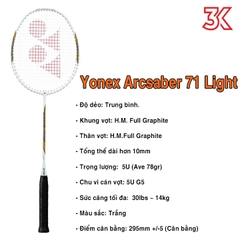 Vợt cầu lông Yonex Arcsaber 71 Light 1 Khung vợt 1 Túi [Chính hãng] [Ảnh thật] [BH 3 Tháng] [Có sẵn]