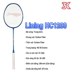 Vợt Cầu Lông Lining HC1200 4U nội địa 1 khung vợt 1 túi [Chính hãng][bảo hành 3T]