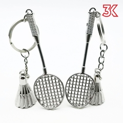 Móc khóa vợt cầu kim loại mẫu 2022